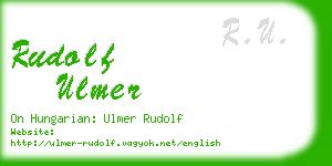 rudolf ulmer business card